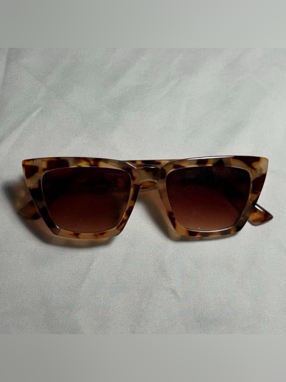 Tortoiseshell Square Frame Sunglasses - Brown Lenses